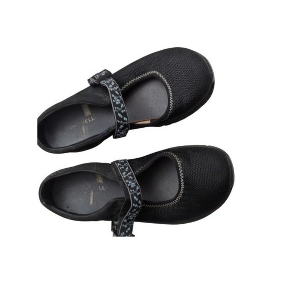 Merrill women's black slip-on Mary Janes hook and loop closure or clip size 8